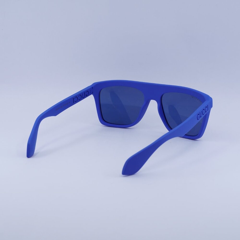 🕶️ New Gucci GG1570S 004 Sunglasses - Matte Blue Frame - Picture 10 of 11